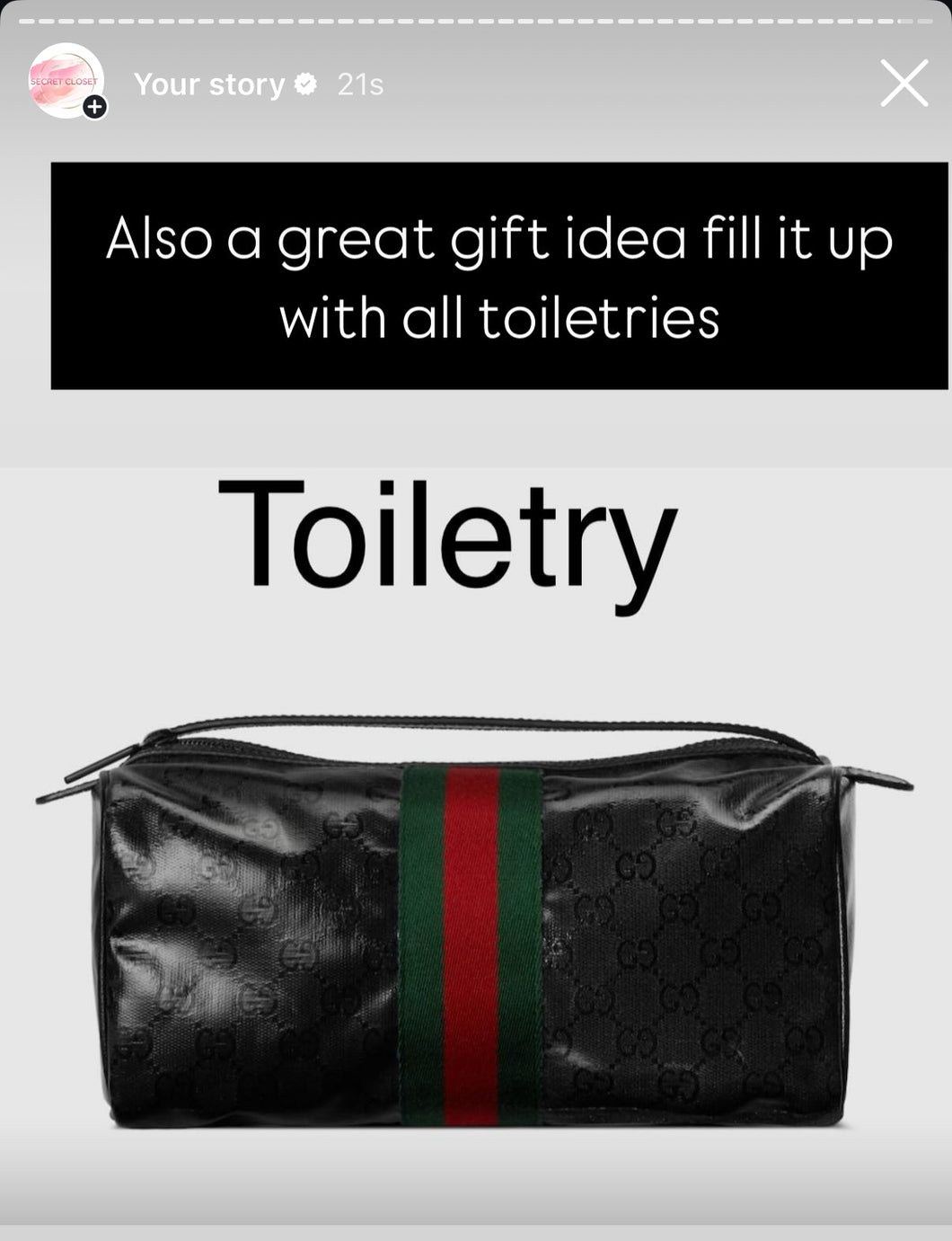 Men’s Gucci toiletry bag