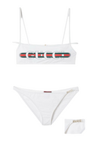 Load image into Gallery viewer, Gucci white logo bikini new with tags
