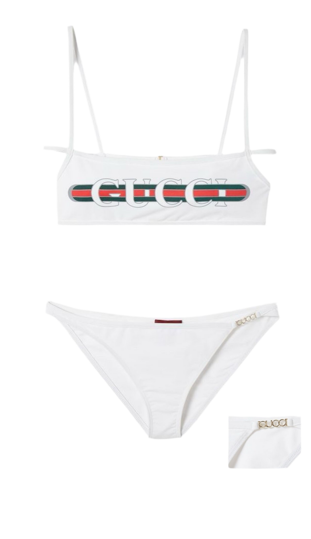 Gucci white logo bikini new with tags