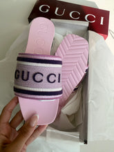 Load image into Gallery viewer, Gucci pink slides
