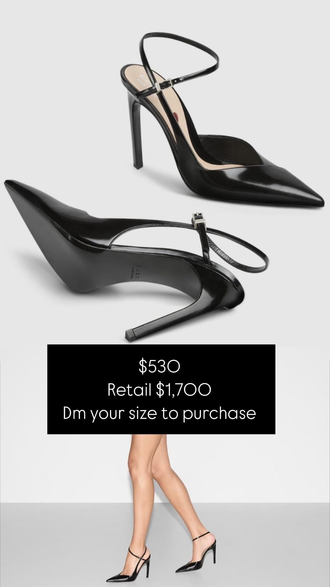 Gucci black stilettos