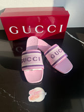 Load image into Gallery viewer, Gucci pink slides
