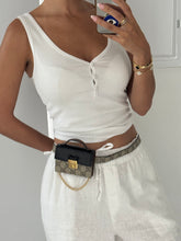 Load image into Gallery viewer, Gucci Supreme Monogram Calfskin Mini Padlock Top Handle Belt Bag

