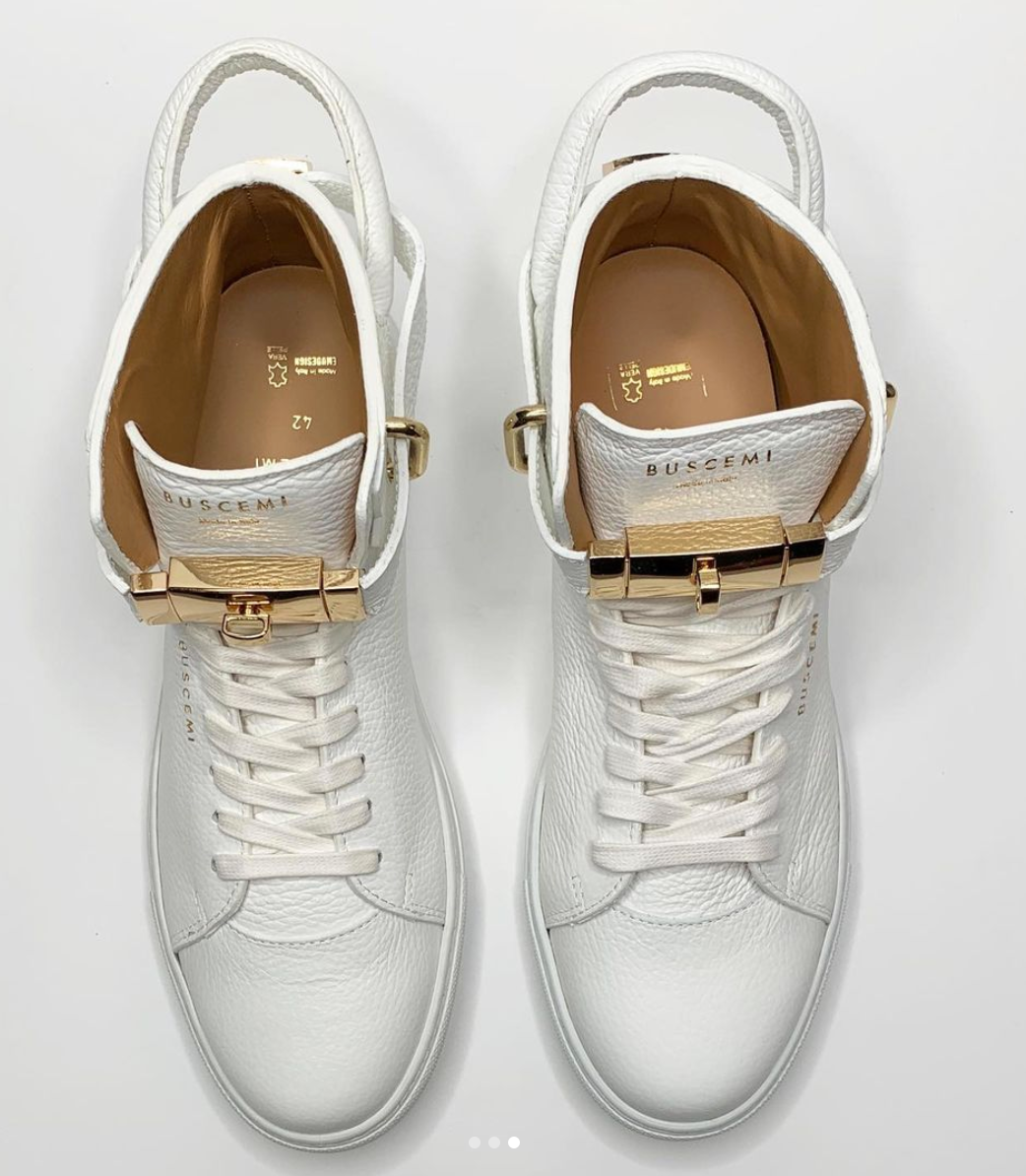 Mens Buscemi Padlock Detail High-Top Shoes