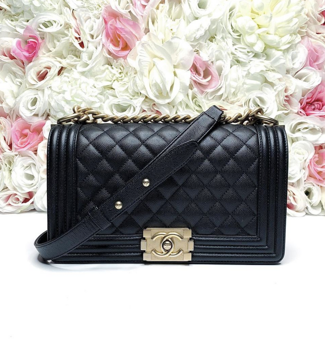 Womens Chanel 2019 OLD MED BOY Handbag